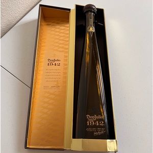 Don Julio 1942 empty bottle with box for collectors.